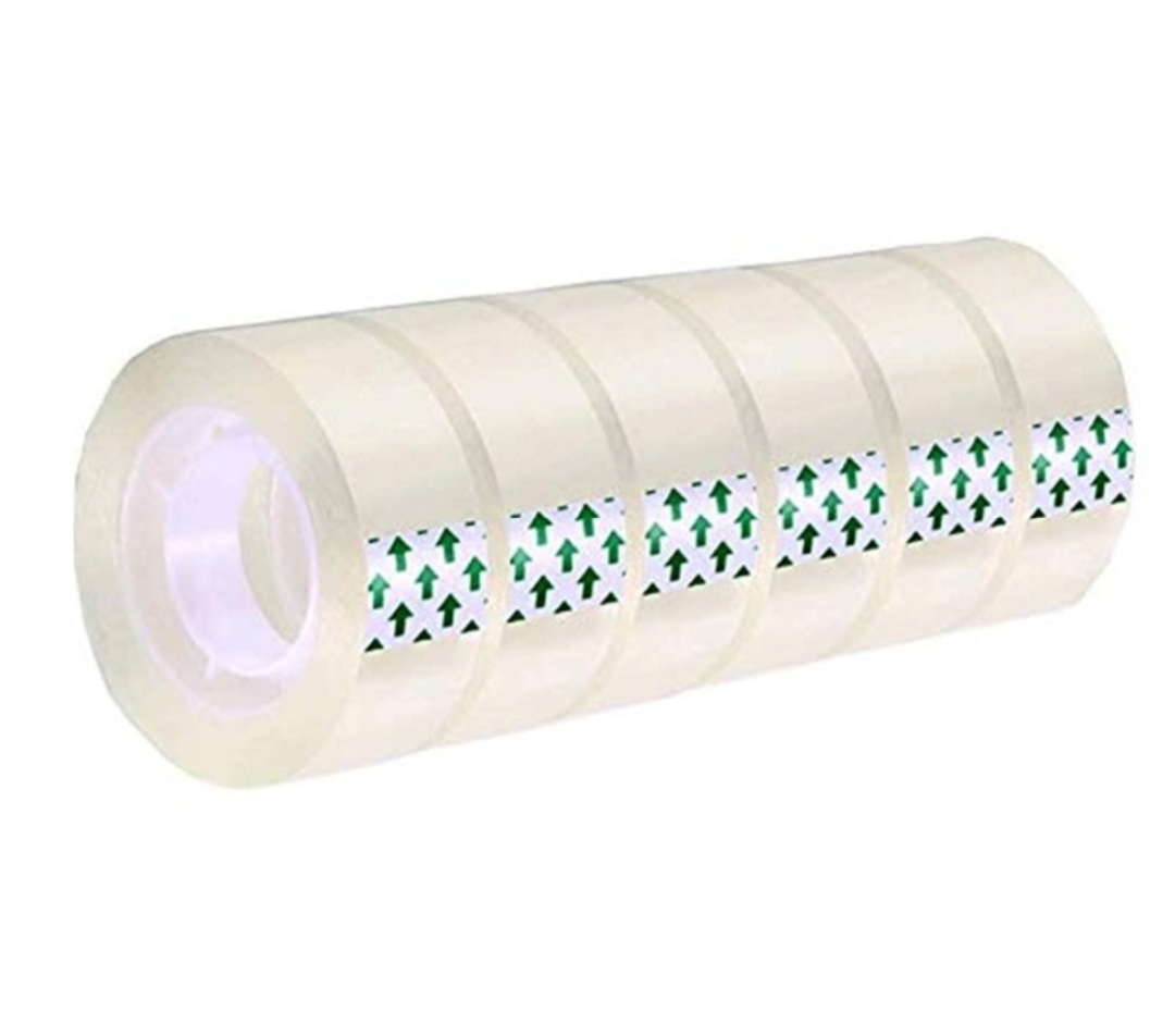 Shakti Self Adhesive Tape 13 mm, 36 Yard Transparent Tape, 1 Pack of 6 Roll